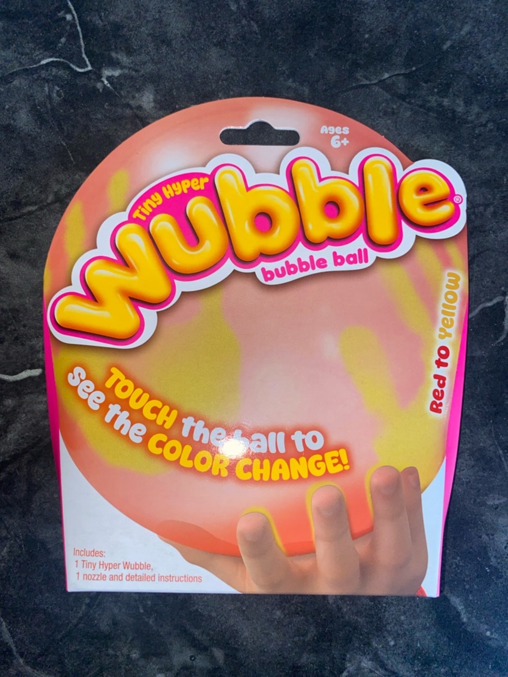 Tiny HYPER Wubble Bubble Ball, Red to Yellow